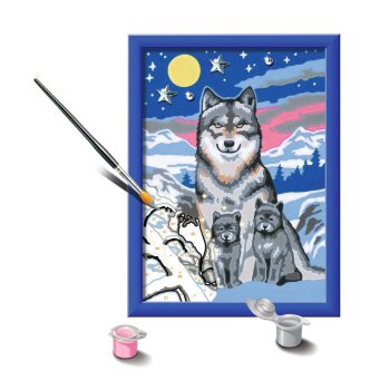 Ravensburger - Malen nach Zahlen - Süße Wolfsfamilie