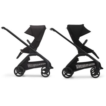 BUGABOO - Dragonfly Kinderwagen mit Liegewanne und Sitz BLACK / GREY-MELANGE