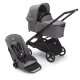 BUGABOO - Dragonfly Kinderwagen mit Liegewanne und Sitz BLACK / GREY-MELANGE