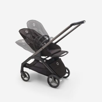 BUGABOO - Dragonfly Kinderwagen mit Liegewanne und Sitz BLACK / BLACK / MORNING-PINK