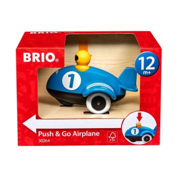 BRIO - Flugzeug Push & Go Blau