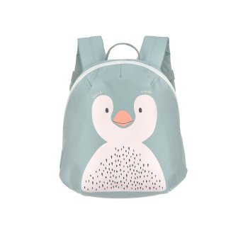 Lässig - Kindergartenrucksack Tiny - Pinguin, hellblau