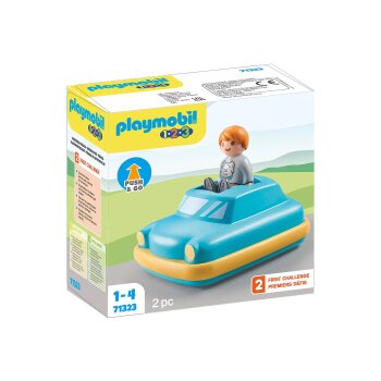 PLAYMOBIL - 1-2-3 - 71323 Push & Go Car
