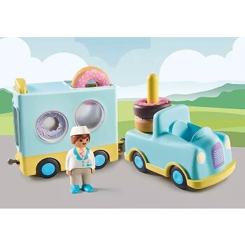 PLAYMOBIL - 1-2-3 - 71325 Verrückter Donut Truck mit...