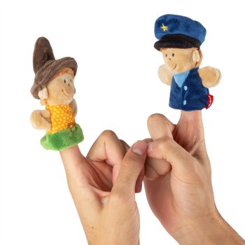 sigikid - Fingerpuppe Räuber - Gelb/Grün/Braun