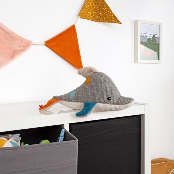 sigikid - Kuscheltier Delfin - Patchwork Sweety Yellow