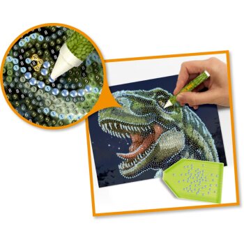 Die Spiegelburg - T-Rex World - Crystal Glow Pictures: Diamond Painting (3)