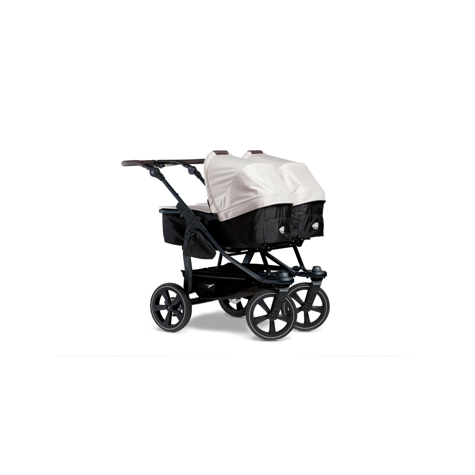 TFK - duo 2 - Zwillings/Geschwister-Kinderwagen SAND (Luftkammerreifen)