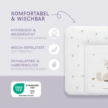 Träumeland - Wickelauflage 75 x 85 cm Waldtiere
