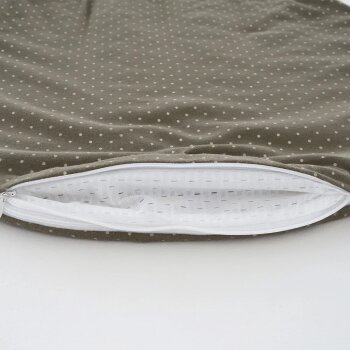Träumeland - Babyschlafsack LIEBMICH 3-tlg. Pünktchen olive Gr. 56/62 (A)