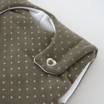 Träumeland - Babyschlafsack LIEBMICH 3-tlg. Pünktchen olive Gr. 56/62 (A)