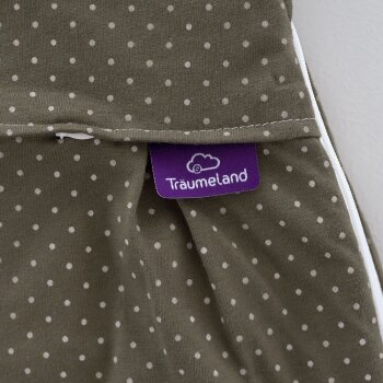 Träumeland - Babyschlafsack LIEBMICH 3-tlg. Pünktchen olive Gr. 56/62 (A)