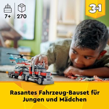 LEGO - Creator - 31146 Tieflader mit Hubschrauber