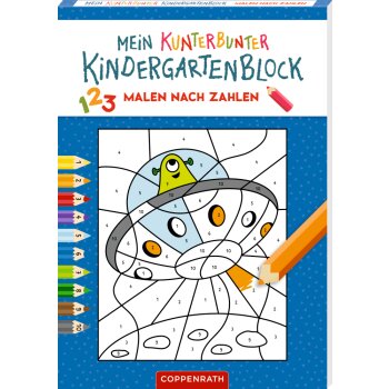 Coppenrath - Mein kleiner Kindergartenblock - Malen nach Zahlen (Weltall) (5)