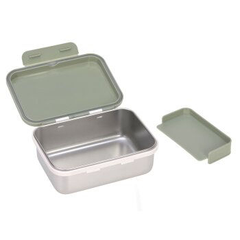Lässig - Lunchbox Edelstahl Happy Prints - Light Olive, ab 3 Jahren