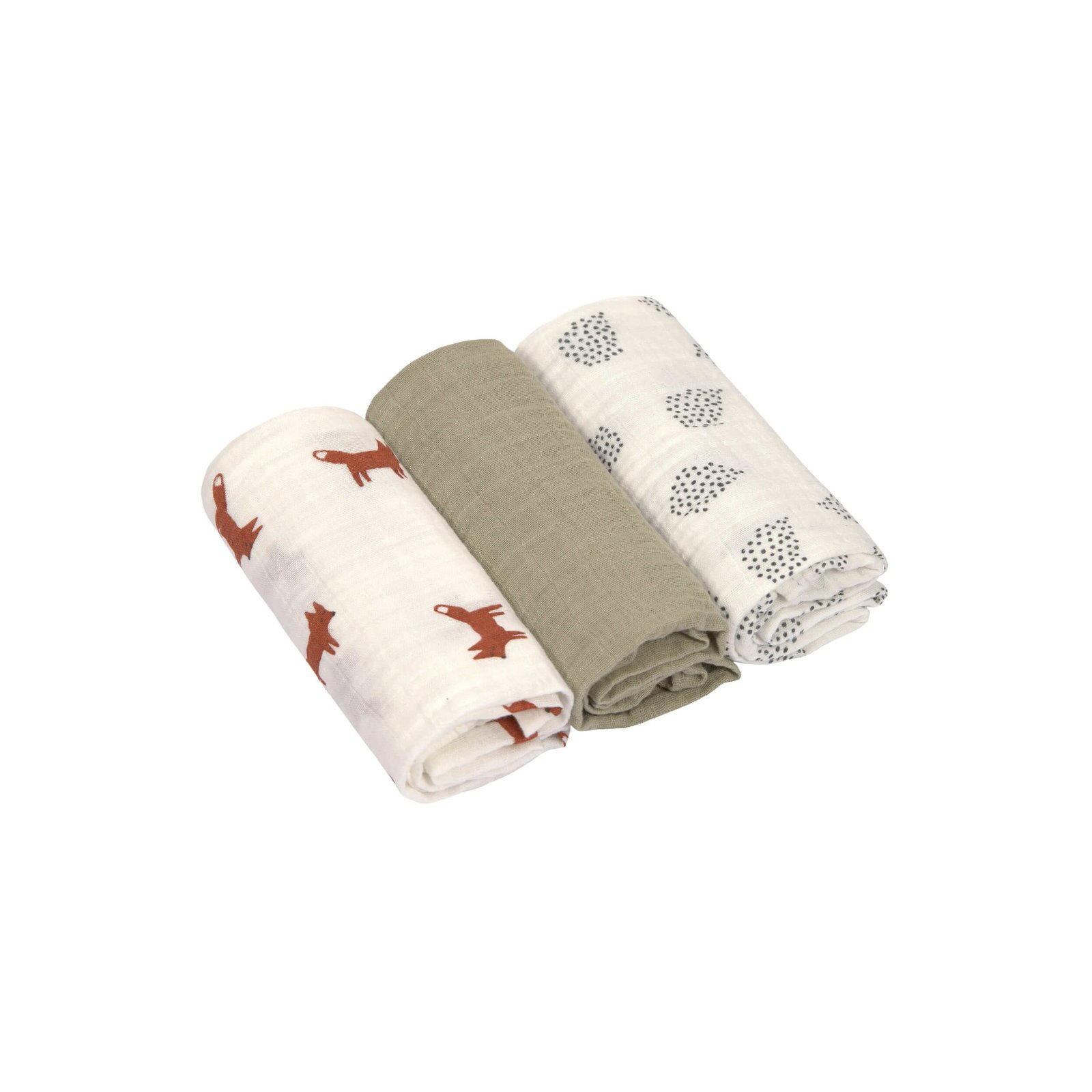 Lässig Unisex Baby Gruen 3Er-Pack Mullwindeln 60X60 Cm - Image 4