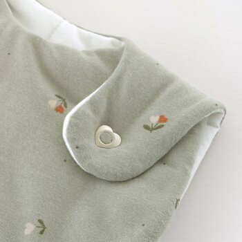 Träumeland - Baby-Ganzjahresschlafsack LIEBMICH Fiore grün Gr. 56/62