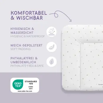Träumeland - Wickelauflage 75 x 85 cm Fiore beige