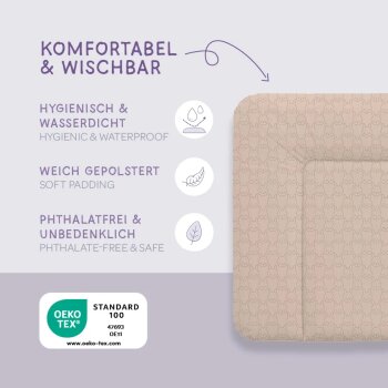Träumeland - Wickelauflage 75 x 85 cm Kuschelhase beige