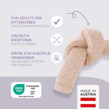 Träumeland - Bettschlange 200 x 12 x 10 cm Kuschelhase beige