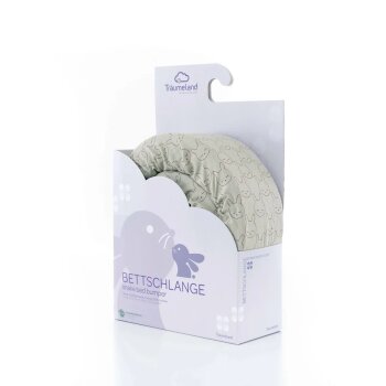 Träumeland - Bettschlange 200 x 12 x 10 cm Kuschelhase grün