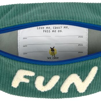 Lässig - Kinder-Bauchtasche Cord Little Gang Fun - Ocean Green, ab 2 Jahren