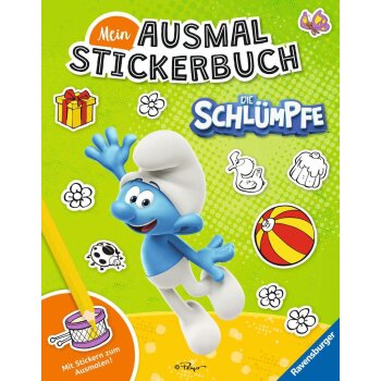 Ravensburger - Mein Ausmalstickerbuch: Die Schlümpfe...