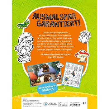 Ravensburger - Mein Ausmalstickerbuch: Die Schlümpfe...