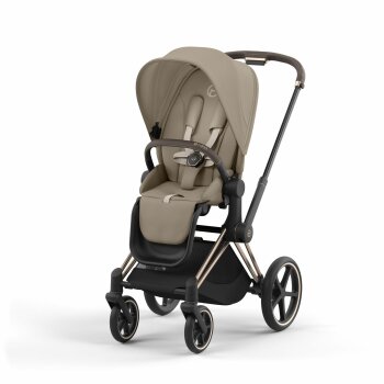 CYBEX - Platinum e-PRIAM 2.0 inkl. Hardparts mit Seatpack und Lux Carry Cot (COZY-BEIGE)