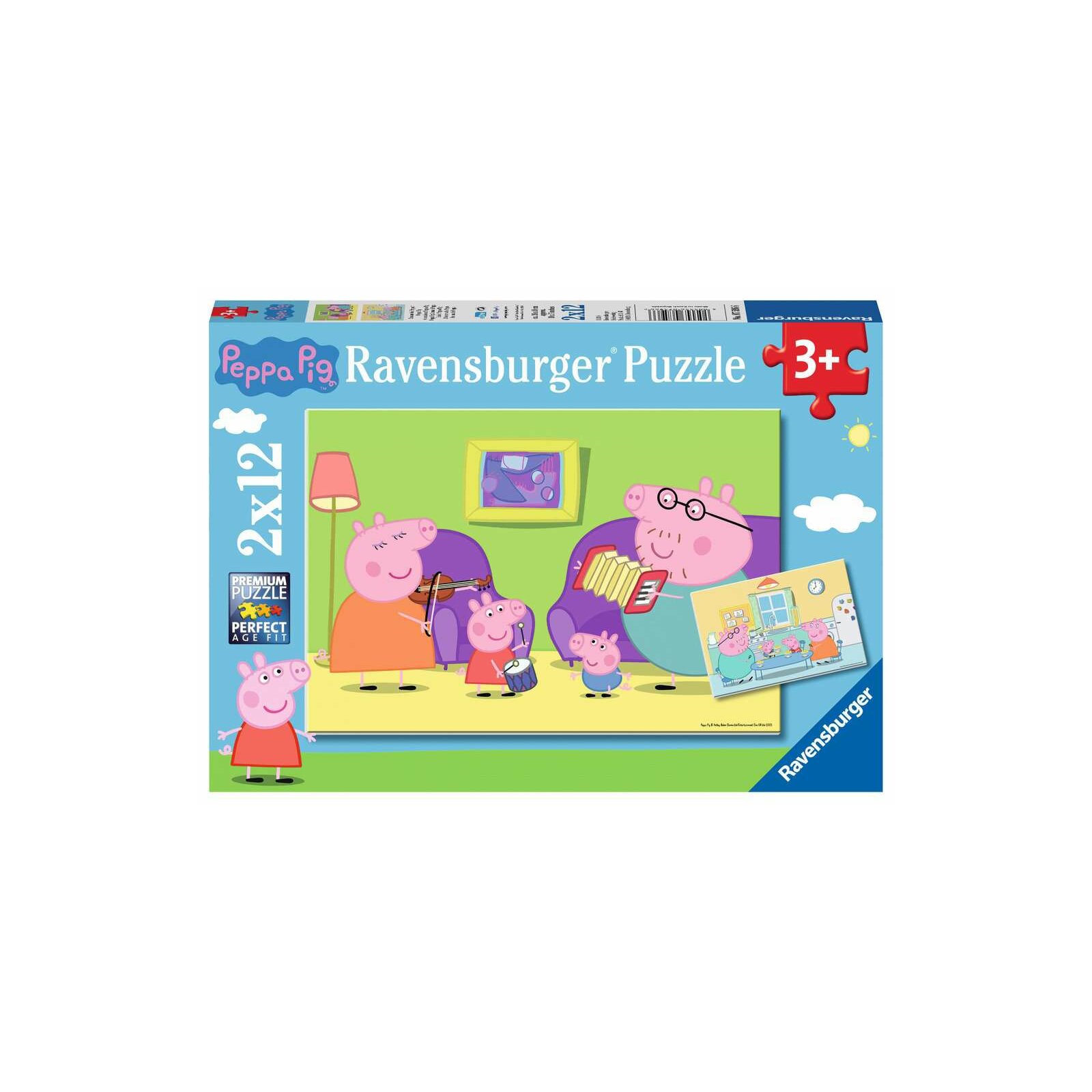Ravensburger - Zuhause bei Peppa (Peppa Pig) PUZZLE (2 x 12 TEILE)