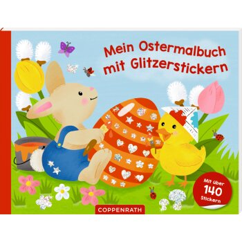 Coppenrath - Mein Ostermalbuch mit Glitzerstickern (5) (S)