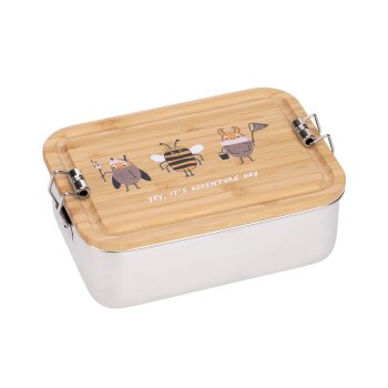 Lässig - Lunchbox Stainless Steel Bamboo Nature (2) (N)