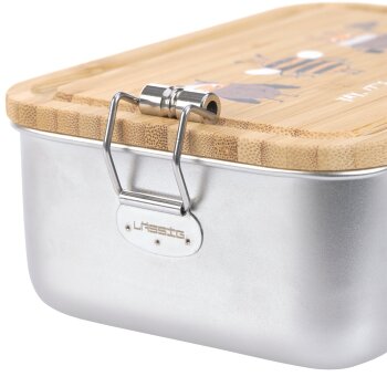 Lässig - Lunchbox Stainless Steel Bamboo Nature (2)
