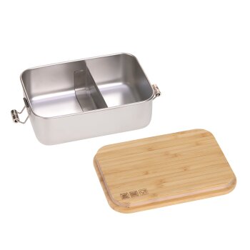 Lässig - Lunchbox Stainless Steel Bamboo Happy...