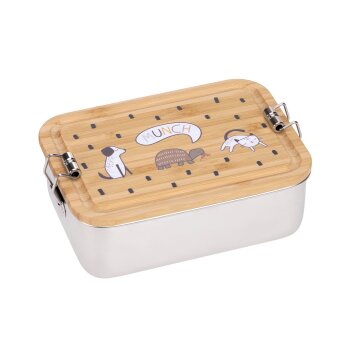 Lässig - Lunchbox Stainless Steel Bamboo Happy...