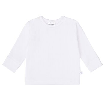 Lässig - Baby Langarmshirt gerippt - Milky, Gr. 62-68