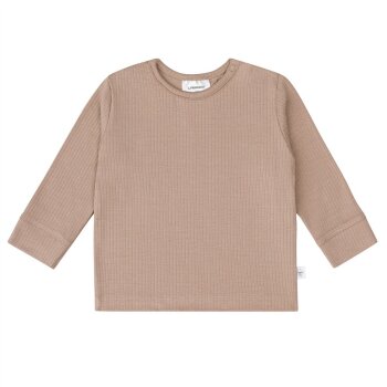 Lässig - Baby Langarmshirt - Gerippt, Hellbraun, Gr....