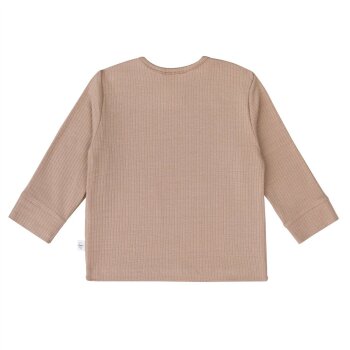 Lässig - Baby Langarm-Shirt gerippt - Hellbraun, Gr. 86-92