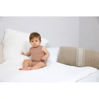 Lässig - Baby Body - Ärmellos gerippt, Hellbraun, Gr. 50-56 (2)