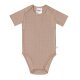 Lässig - Baby Body Kurzarm - gerippt, Hellbraun, Gr. 86-92 (2)
