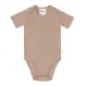 Lässig - Baby Body Kurzarm - gerippt, Hellbraun, Gr. 74-80 (2)