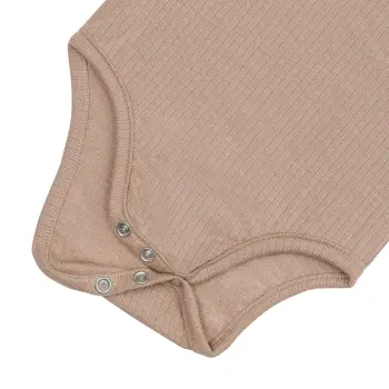 Lässig - Baby Body Langarm - gerippt, Hellbraun, Gr. 50-56 (2)