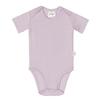Lässig - Baby Body Kurzarm - gerippt, Lila, Gr....