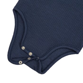 Lässig - Baby Body Kurzarm - gerippt, Blau, Gr. 74-80 (2)