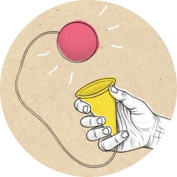 Die Spiegelburg - Sommerkinder - Holz-Fangspiel Eistüte, sort. (A)