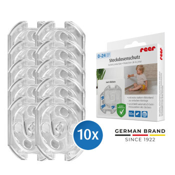 reer - Steckdosenschutz klebbar transparent 10 Stück...