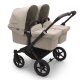 BUGABOO - Donkey 5 Zwillings-Kinderwagen mit Liegewanne und Sitz CORE BLACK / DESERT-TAUPE