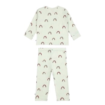 Lässig - Kinder Schlafanzug lang - Regenbogen Mint, 12-24 Monate