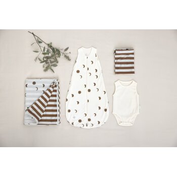 Lässig - Baby-Schlafsack 0,5 TOG - Mond, Milky, Gr. 62/68