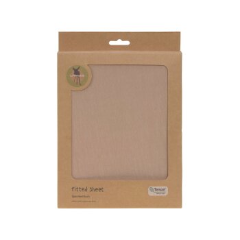 Lässig - Spannbettlaken aus TENCEL Lyocell - Light Brown, 0-4 Jahre